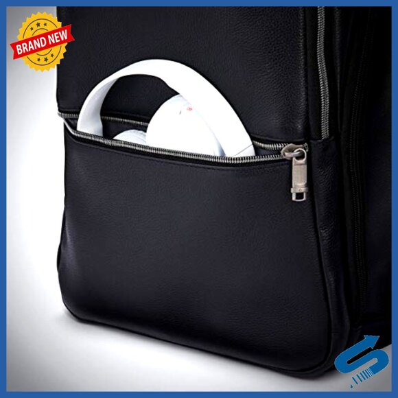 Leather Slim Backpack with Laptop Pocket, Professional Daypack main image 6